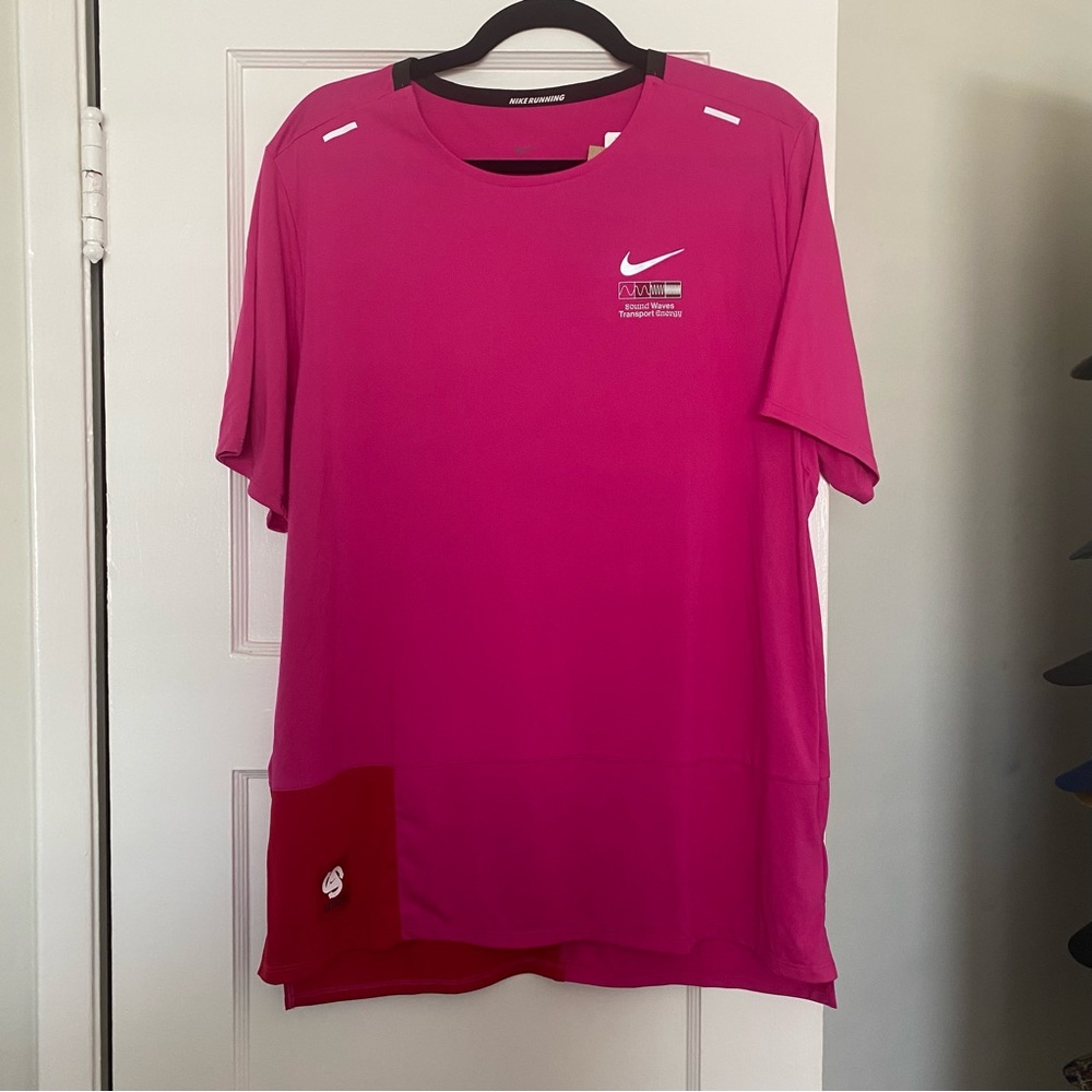 Nike Dri Fit Wild Run Rise 365 Running Shirt Pink NWT